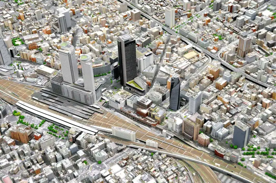 名古屋市都市センター 都市模型 ジオラマ 名古屋都心部模型 1/1000 森ビル株式会社